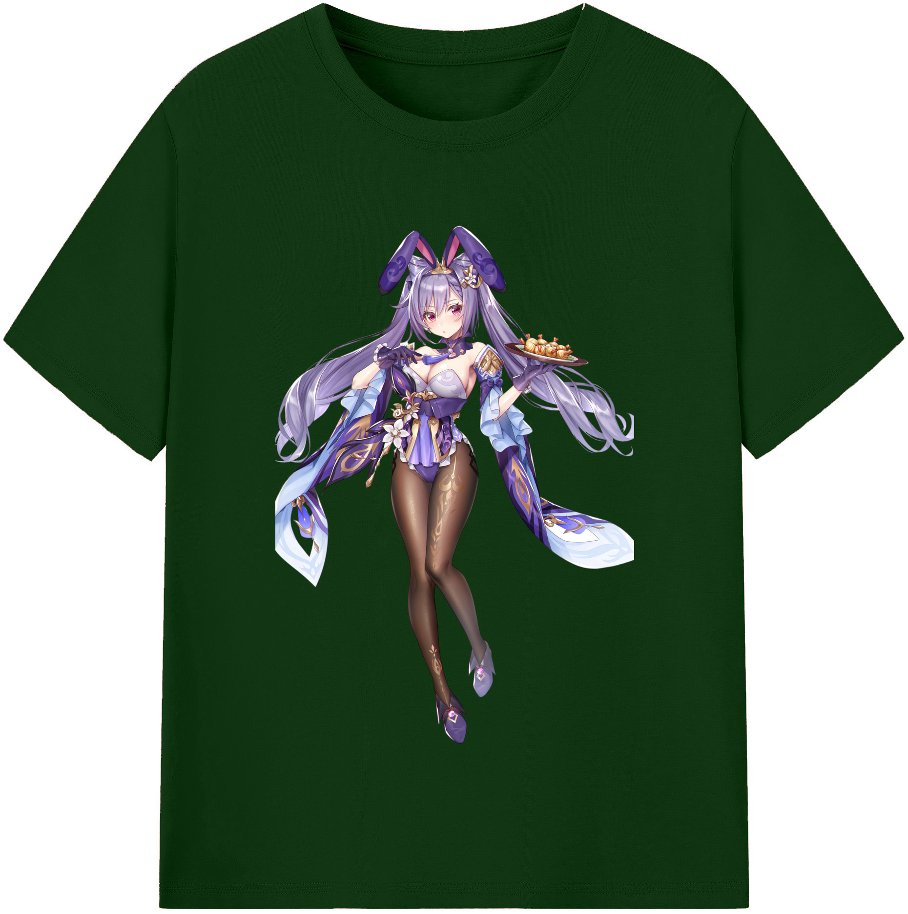 げんし神 刻晴 こくせい genshin Kokusei 綿100％半袖Tシャツ（フロントプリント）